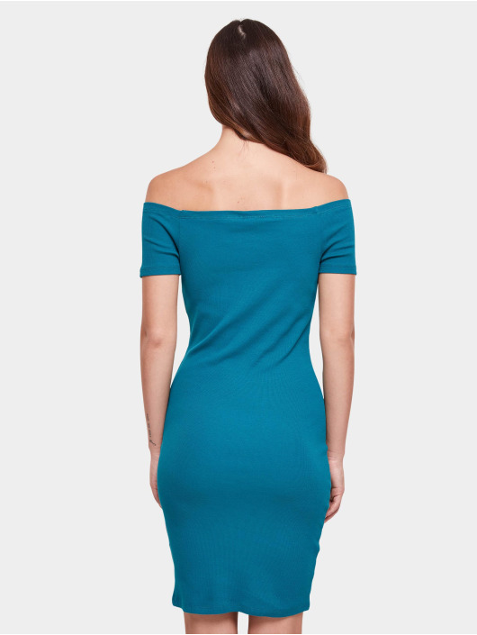 Urban Classics Kleid Ladies Off Shoulder blau