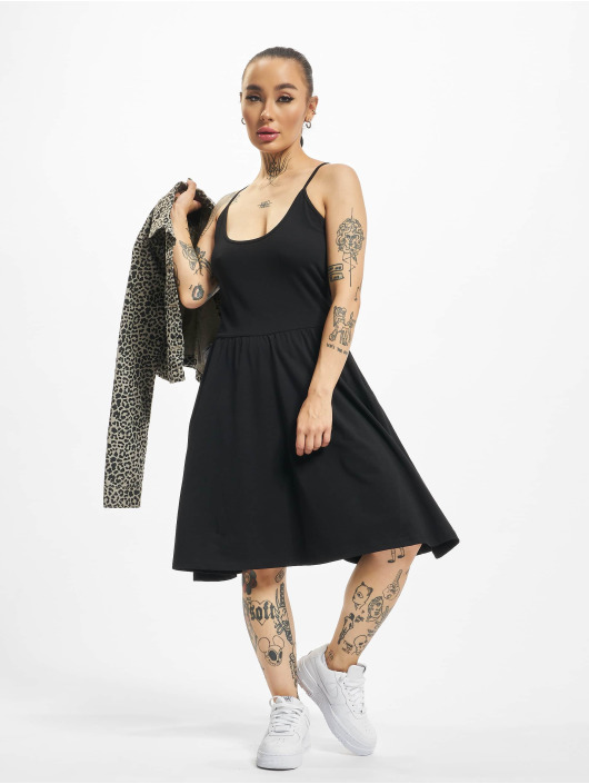 Urban Classics Kleid Spaghetti schwarz