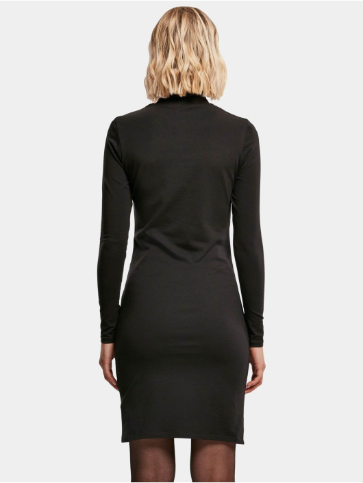 Urban Classics Kleid Ladies Stretch Jersey Cut-Out Turtleneck schwarz