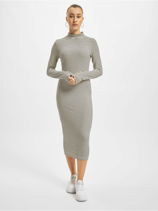 Urban Classics Kleid Striped Turtleneck weiß