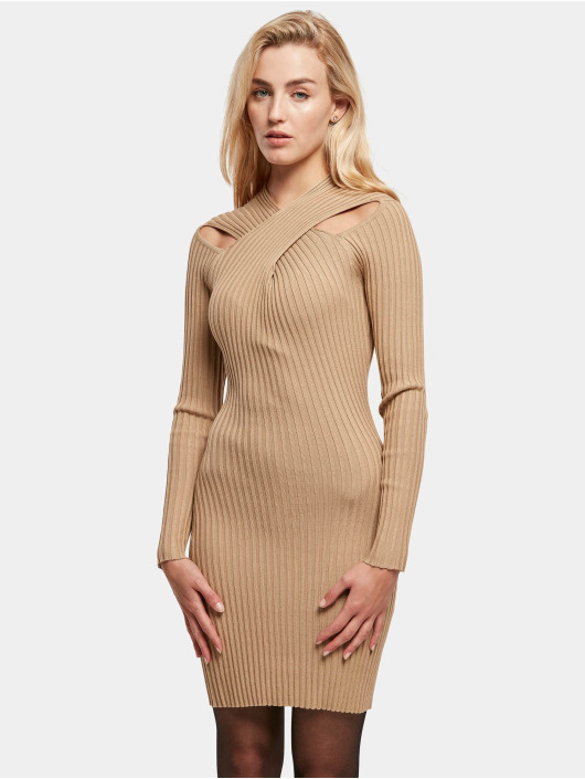 Urban Classics Klær Ladies Crossed Rib Knit beige