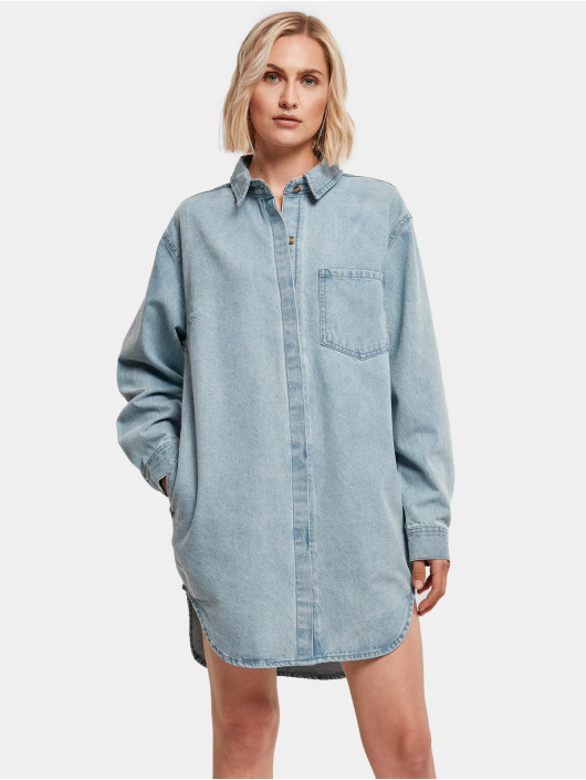 Urban Classics Klær Ladies Oversized Denim Shirt blå