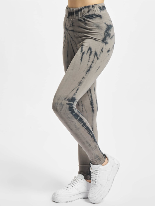 Urban Classics Legging Ladies Cotton Tie Dye High Waist grau