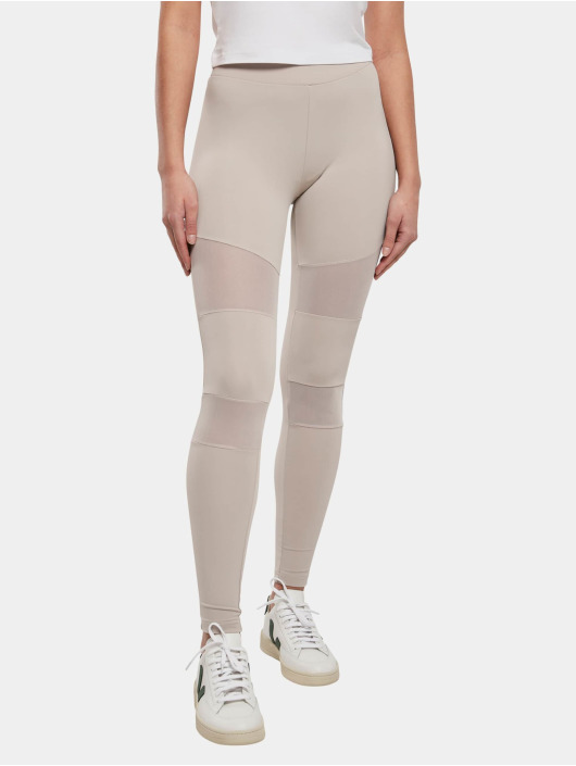 Urban Classics Damen Legging Ladies Tech Mesh in grau
