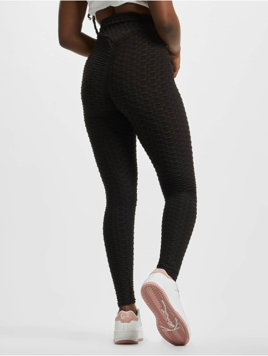 Urban Classics Legging Ladies High Waist Honeycomb noir