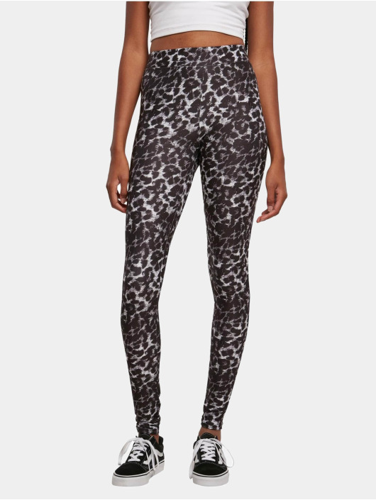 Urban Classics Damen Legging Ladies Soft Aop in schwarz