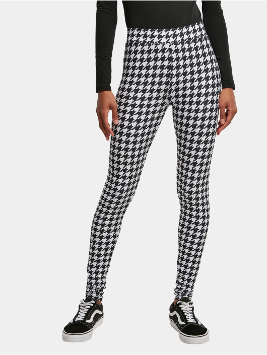 Urban Classics Damen Legging Ladies Soft Aop in schwarz