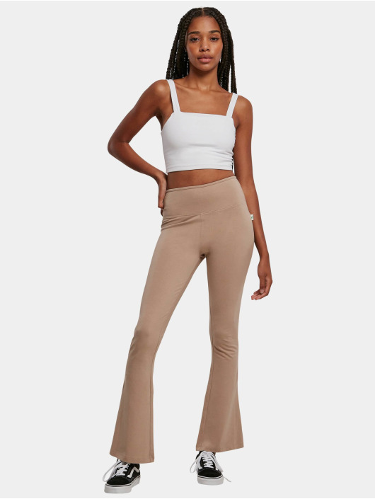 Urban Classics Legging/Tregging Ladies Organic Stretch Jersey Bootcut beige