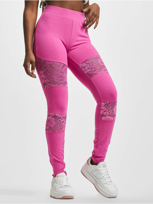 Urban Classics Legging/Tregging Ladies Laces Inset pink