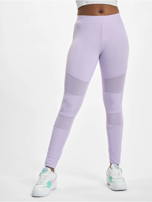 Urban Classics Damen Legging Ladies Tech Mesh in violet