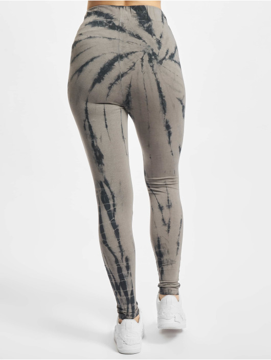 Urban Classics Leggings/Treggings Ladies Cotton Tie Dye High Waist szary