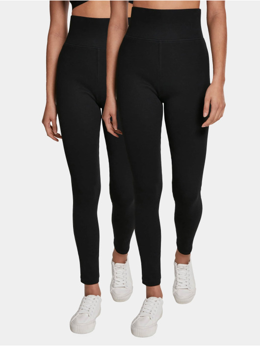 Urban Classics Leggingsit/Treggingsit Ladies High Waist Jersey 2-Pack musta