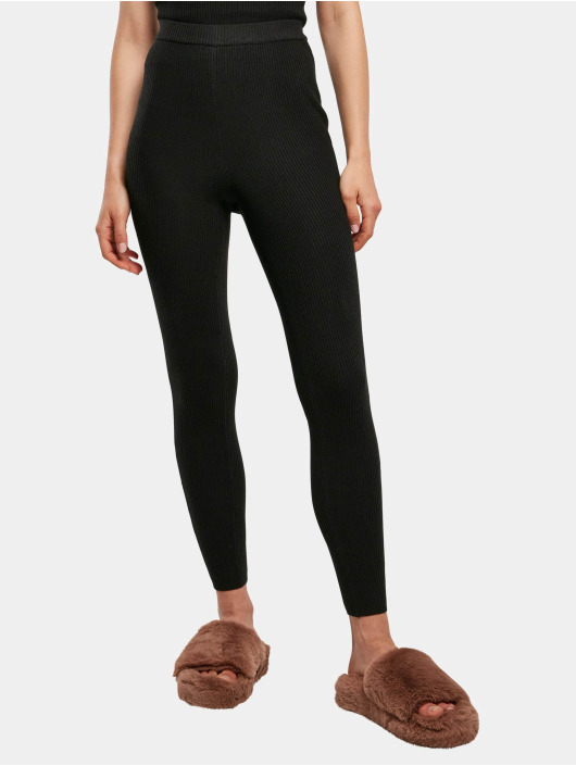 Urban Classics Leggingsit/Treggingsit Ladies Rib musta
