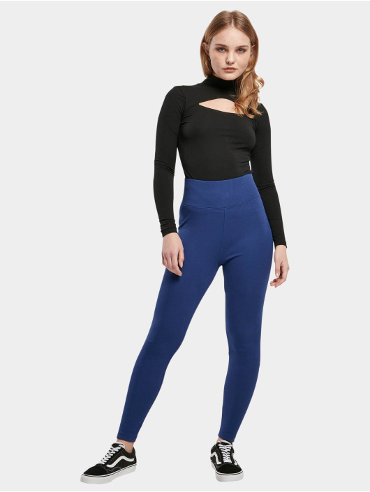 Urban Classics Leggingsit/Treggingsit Ladies High Waist Jersey sininen