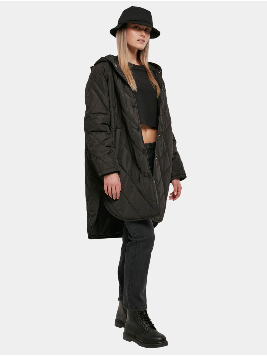 Urban Classics Lightweight Jacket Ladies Oversized Diamond Quilted black