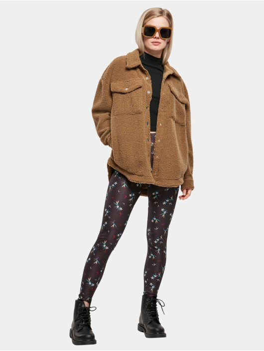 Urban Classics Lightweight Jacket Ladies Sherpa brown