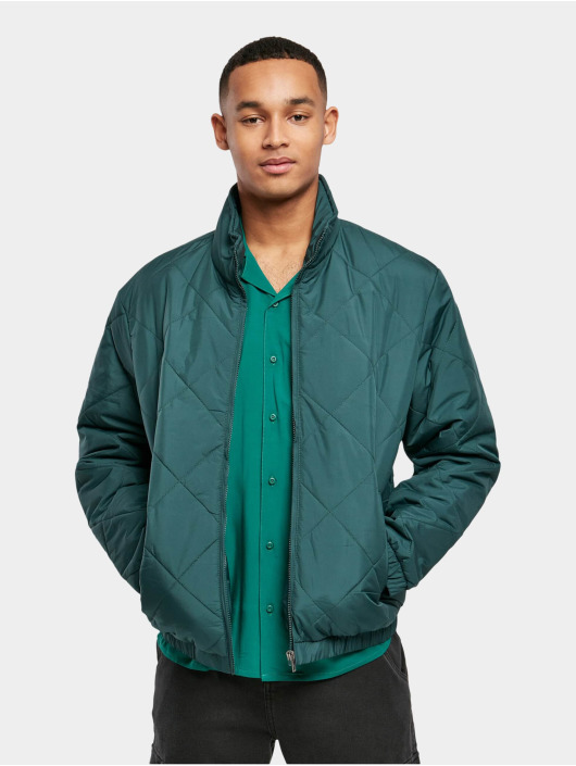 Urban Classics Lightweight Jacket Diamond Quilted Short green