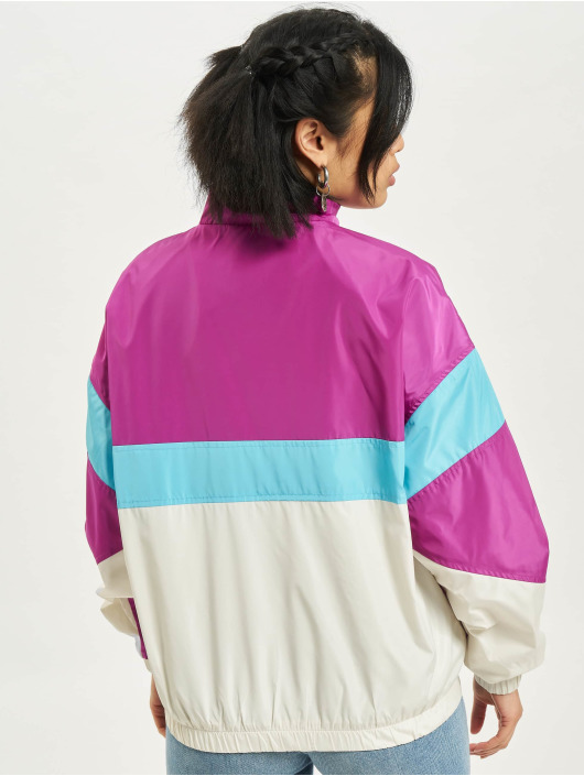 Urban Classics Lightweight Jacket 3-Tone Stand Up Collar Pull Over purple