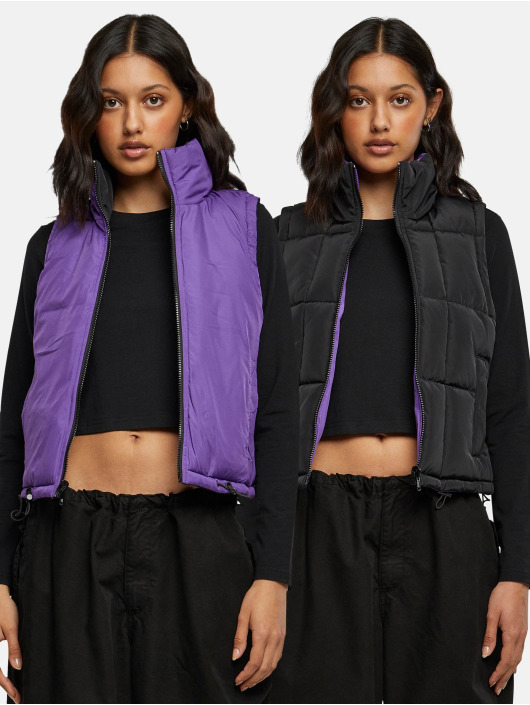Urban Classics Liivit Reversible Cropped Puffer musta