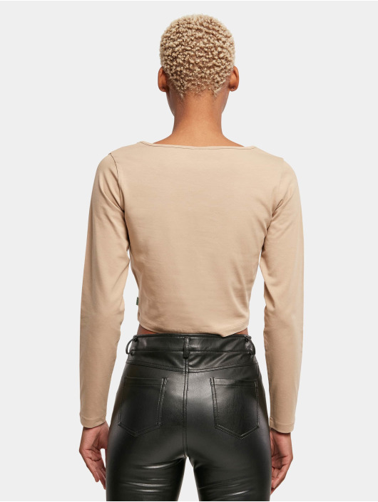 Urban Classics Longsleeve Ladies Organic Cropped beige