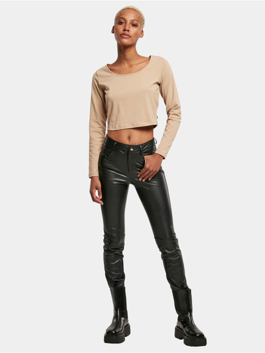 Urban Classics Longsleeve Ladies Organic Cropped beige