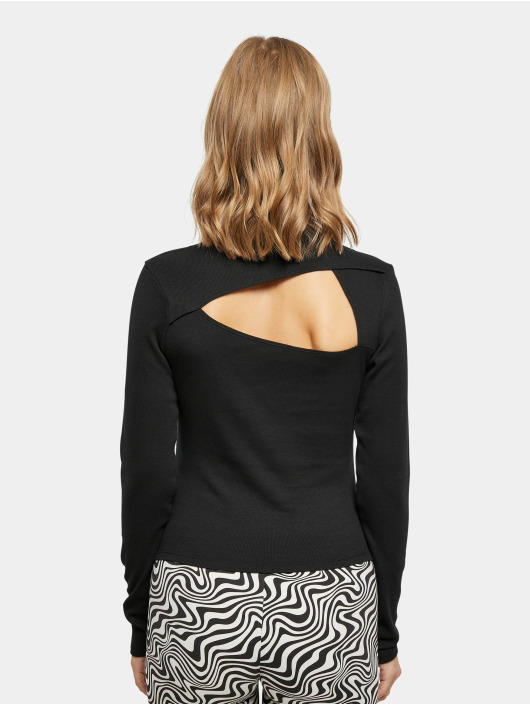 Urban Classics Longsleeve Ladies Rib Back Cut Out black