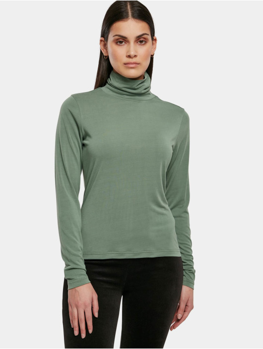 Urban Classics Longsleeve Ladies Modal Turtleneck groen