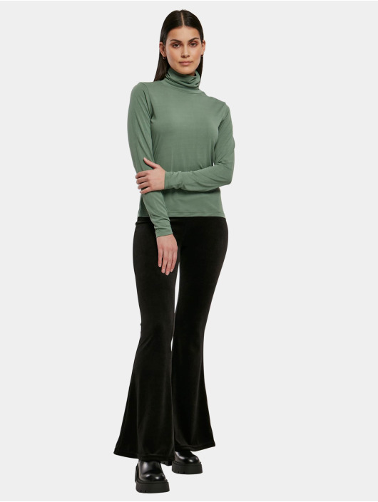 Urban Classics Longsleeve Ladies Modal Turtleneck groen
