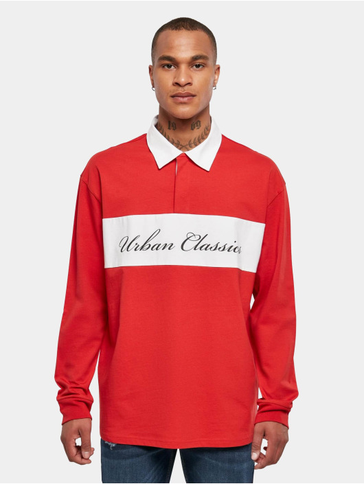 Urban Classics Longsleeve Oversized Rugby red