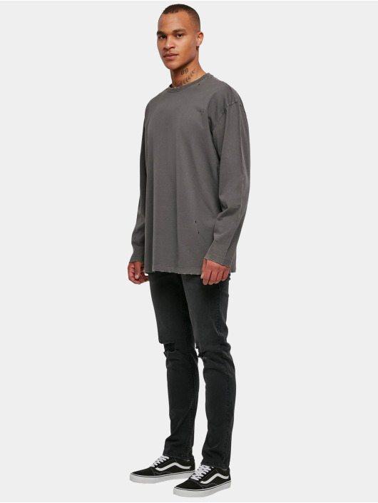 Urban Classics Longsleeve Oversized Distressed zwart