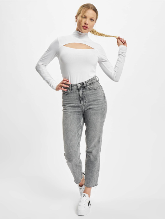 Urban Classics Longsleeves Ladies Cut-Out Turtleneck bialy