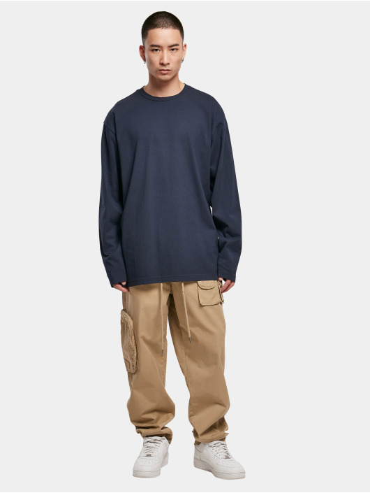 Urban Classics Longsleeves Heavy Oversized Garment Dye niebieski
