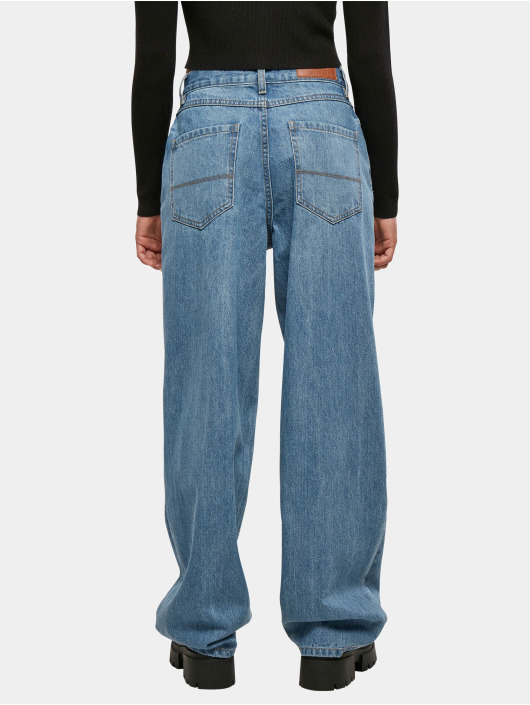 Urban Classics Loose fit jeans Ladies High Waist 90´s Wide blauw