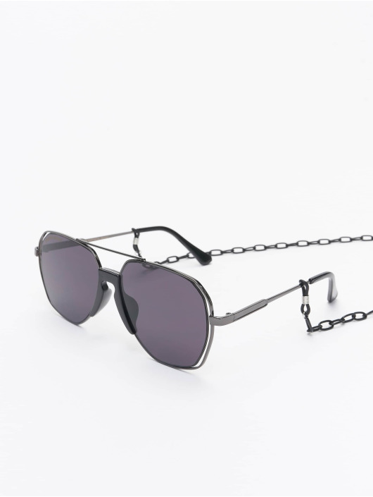 Urban Classics Lunettes de soleil Sunglasses Karphatos With Chain noir