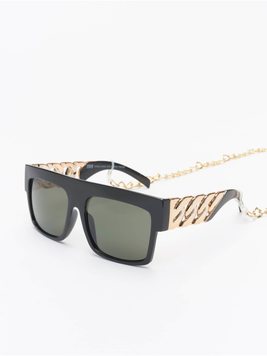 Urban Classics Lunettes de soleil Sunglasses Zakynthos With Chain noir