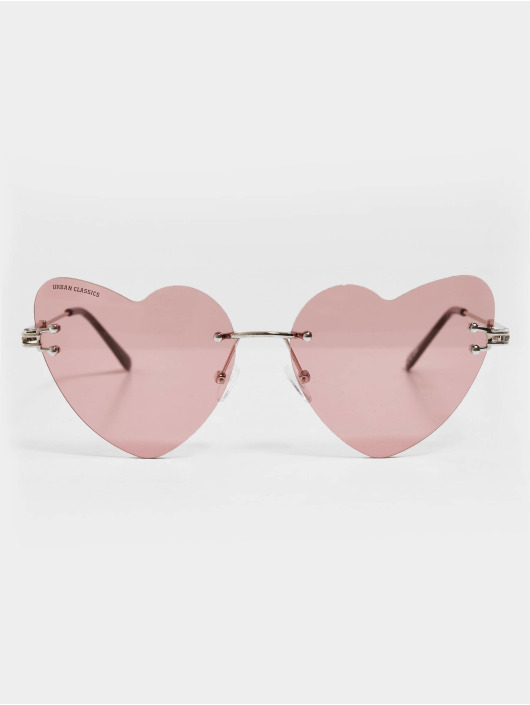 Urban Classics Lunettes de soleil Heart With Chain rose