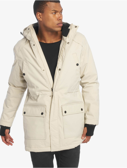Urban Classics Manteau Hooded Heavy Thumbhole beige