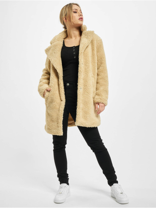Urban Classics Manteau Ladies Oversized Sherpa beige