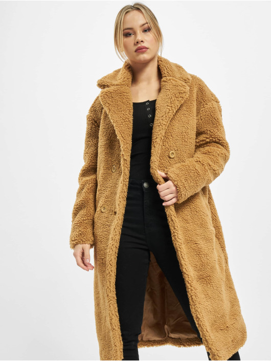 Urban Classics Manteau Ladies Oversized Teddy brun