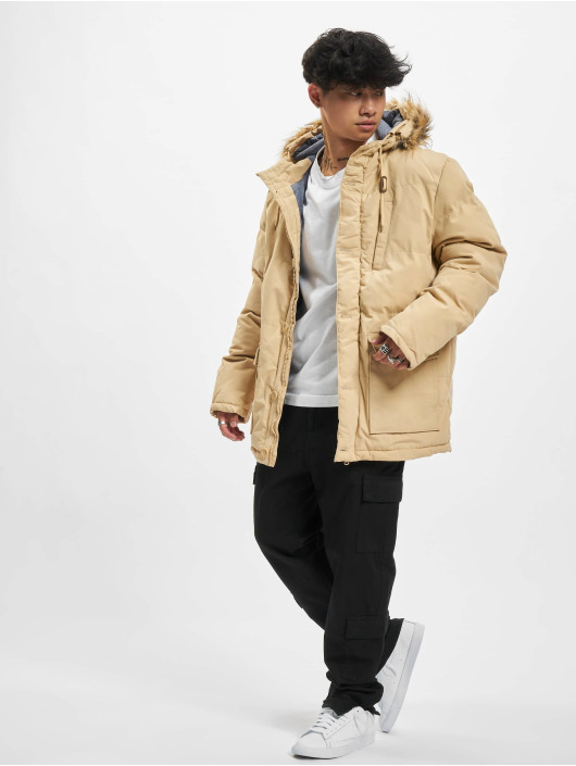 Urban Classics Manteau hiver Chambray Lined beige