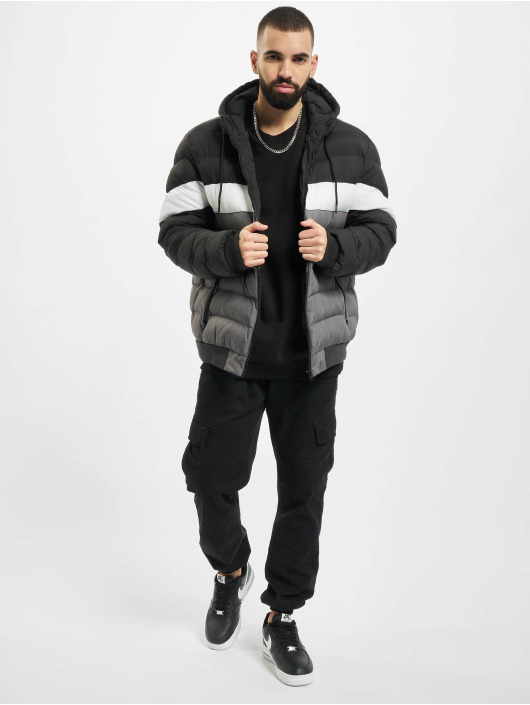 Urban Classics Manteau hiver Colorblock Bubble noir