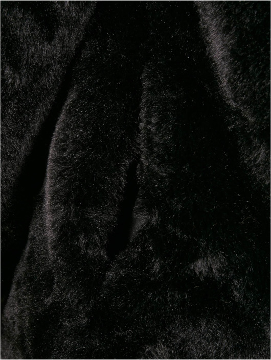 Urban Classics Manteau hiver Girls Hooded Teddy Coat noir