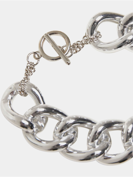 Urban Classics Náramky Flashy Chain strieborná
