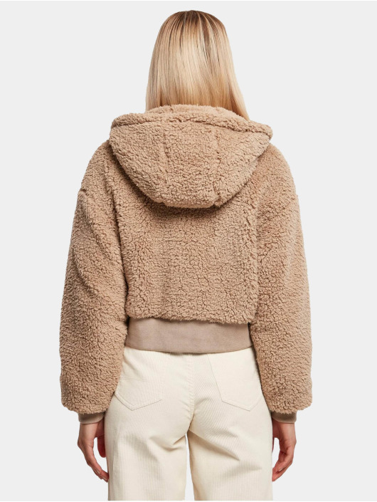 Urban Classics Övergångsjackor Ladies Short Oversized Sherpa grå