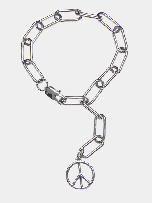 Urban Classics Övriga Y Chain Peace Pendant silver