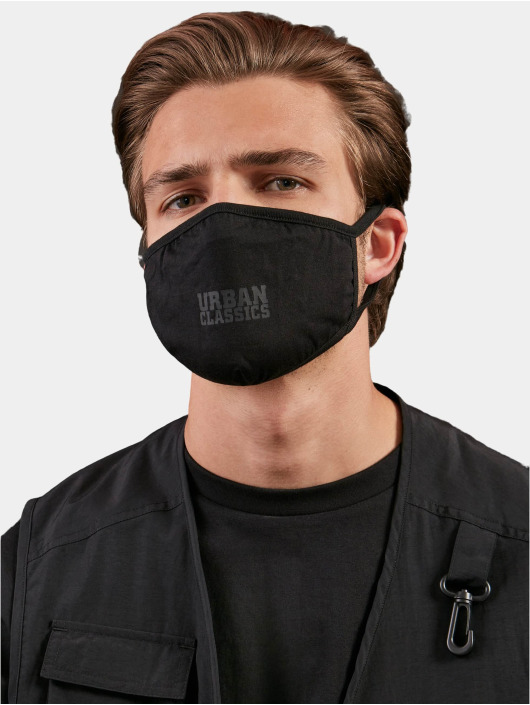 Urban Classics Ostatní Cotton Face Mask 2-Pack čern