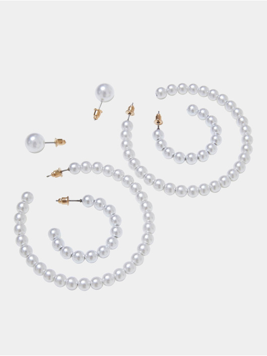 Urban Classics Overige Pearl Hoop goud