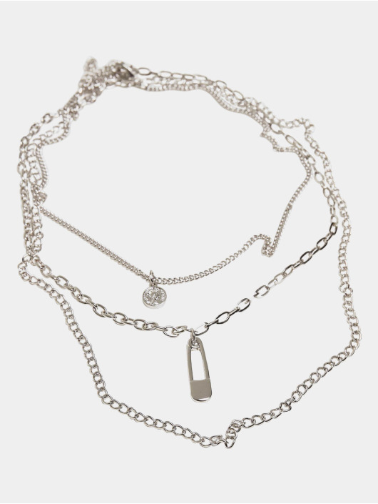 Urban Classics Overige Safety Pin Layering zilver