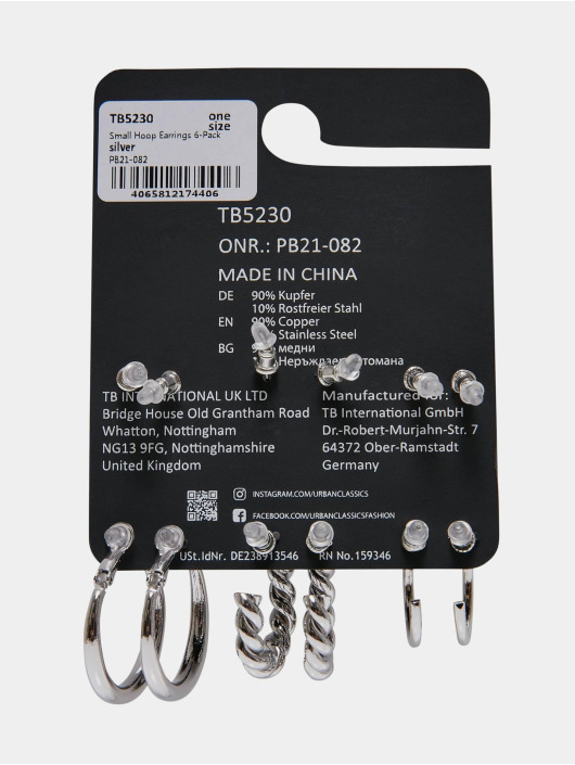 Urban Classics Overige Small Hoop zilver
