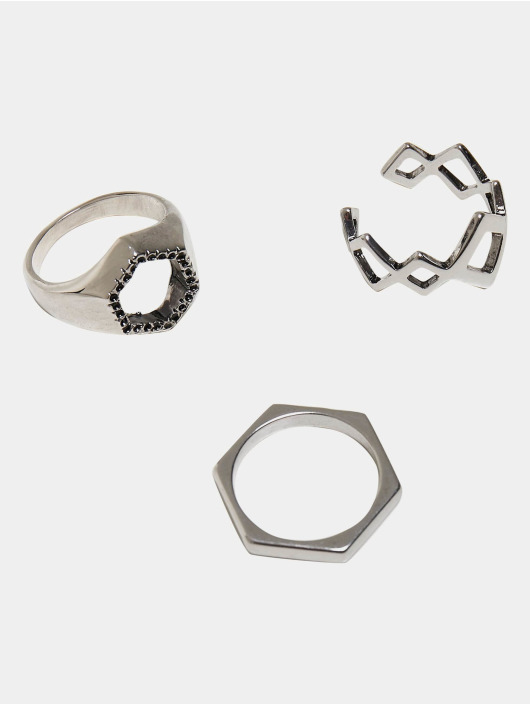 Urban Classics Overige Graphic Ring zilver
